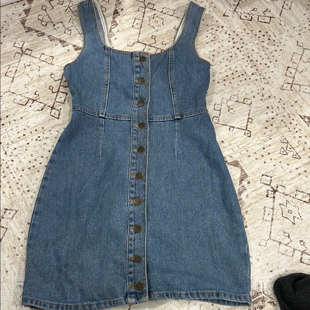 Urban Outfitters Blue and Gold Sheath Mini Dress